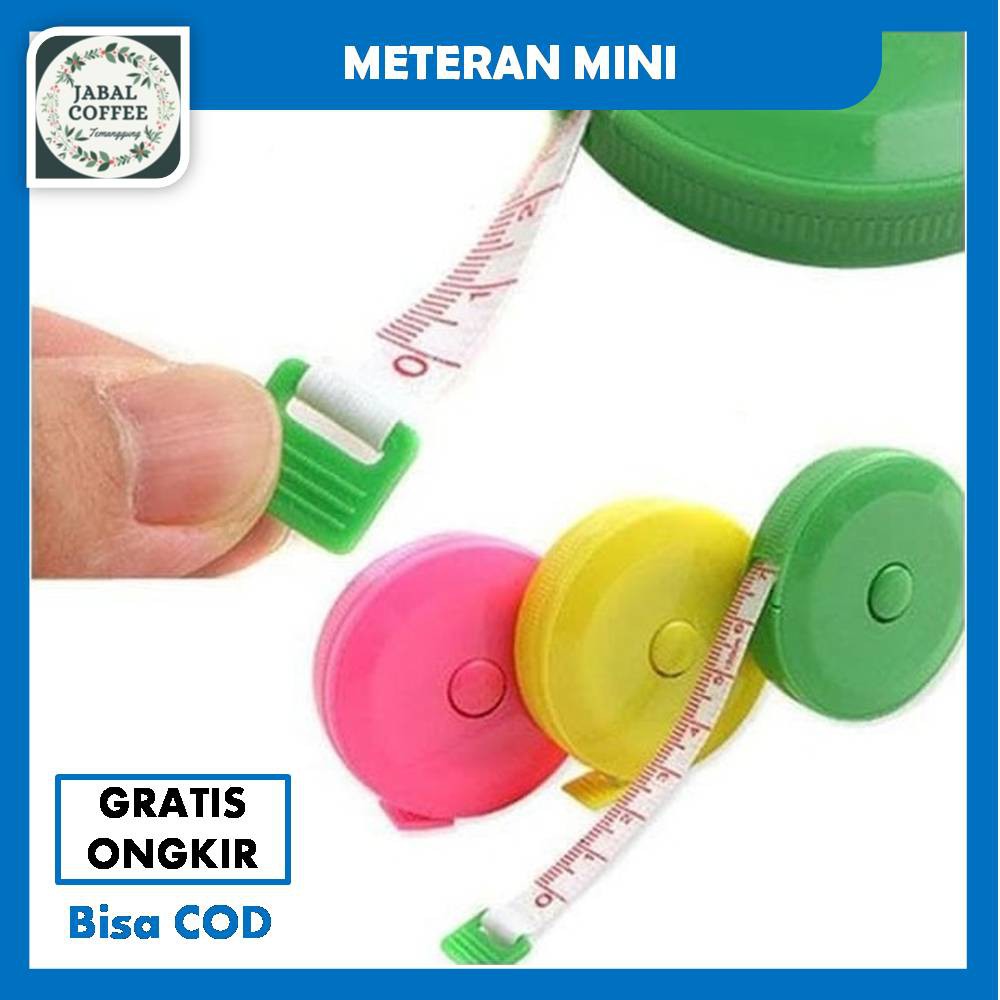 Meteran Gulung Mini Polos Warna Warni / Meteran Gulung Mini Polos / Meteran Pakaian SerbagunaJ86