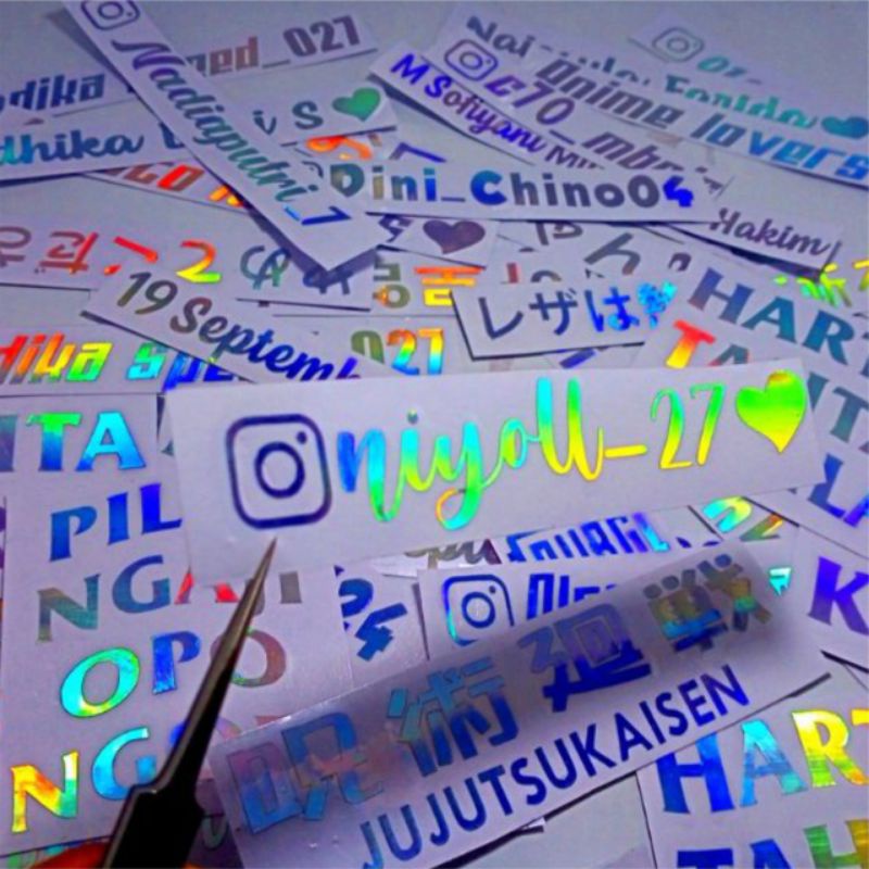 STIKER NAMA CUSTOM STICKER NAMA COSTUM