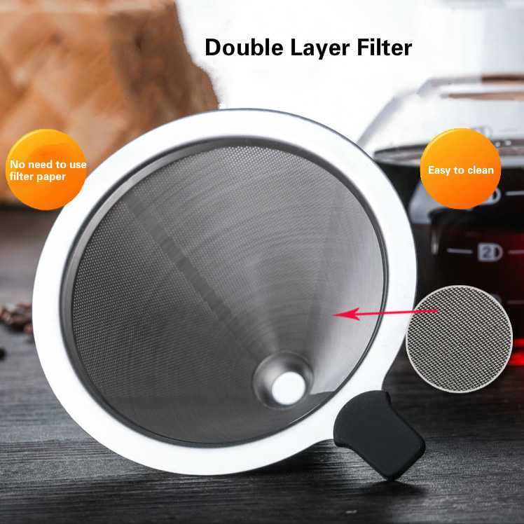 LOULONG Coffee Maker Pot V60 Teko Kopi Barista + Filter - KT