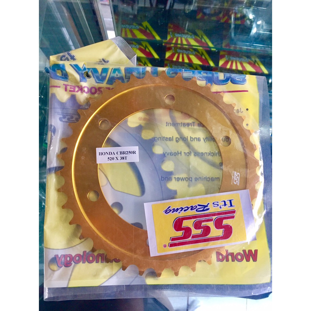 Gear Belakang SSS 520 Gold CBR250/CBR250R 38T - 40T