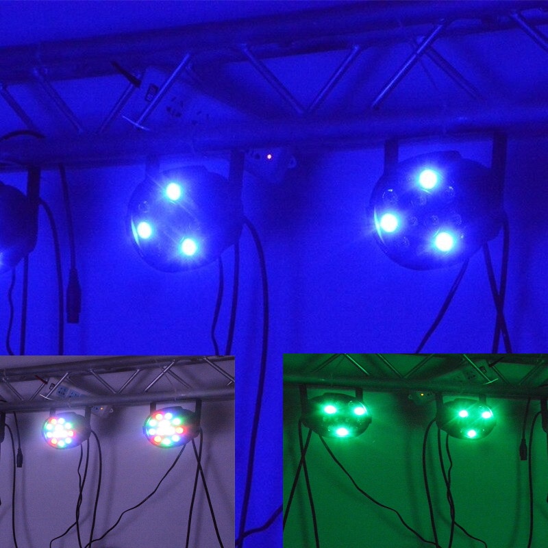 Lampu Sorot LED RGB Disko Party DMX 12W Remote Control - STL47 - Black
