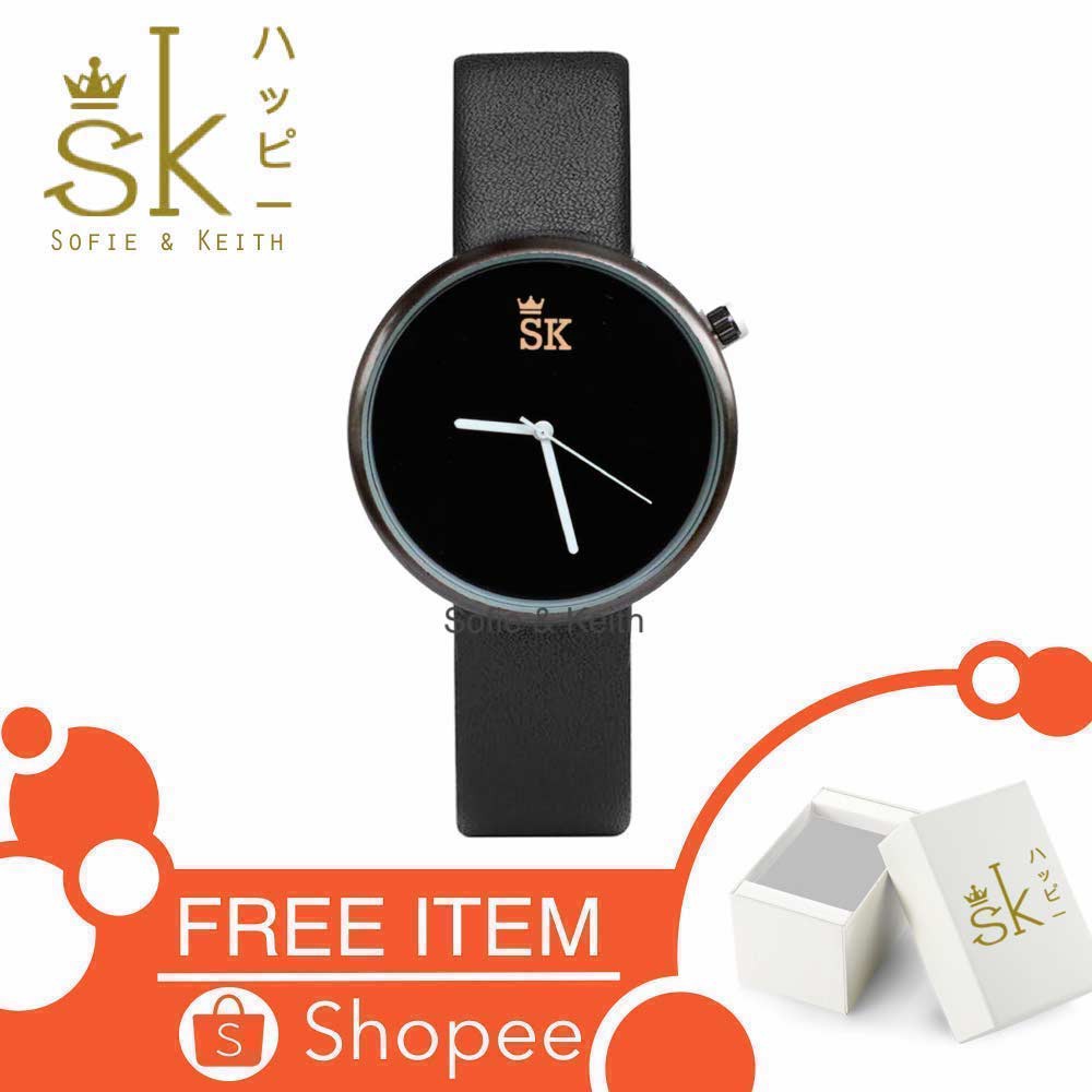 SK - Jam Tangan Water Resistant Pria &amp; Wanita Fashion Strap Leather ( Group ) SK_813_FREEBOX