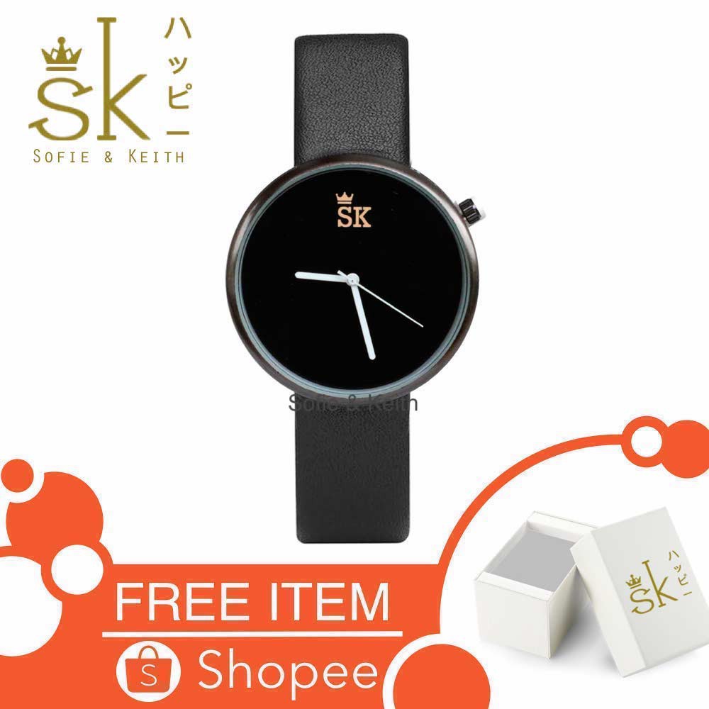 SK - Jam Tangan Water Resistant Pria &amp; Wanita Fashion Strap Leather ( Group ) SK_813_FREEBOX