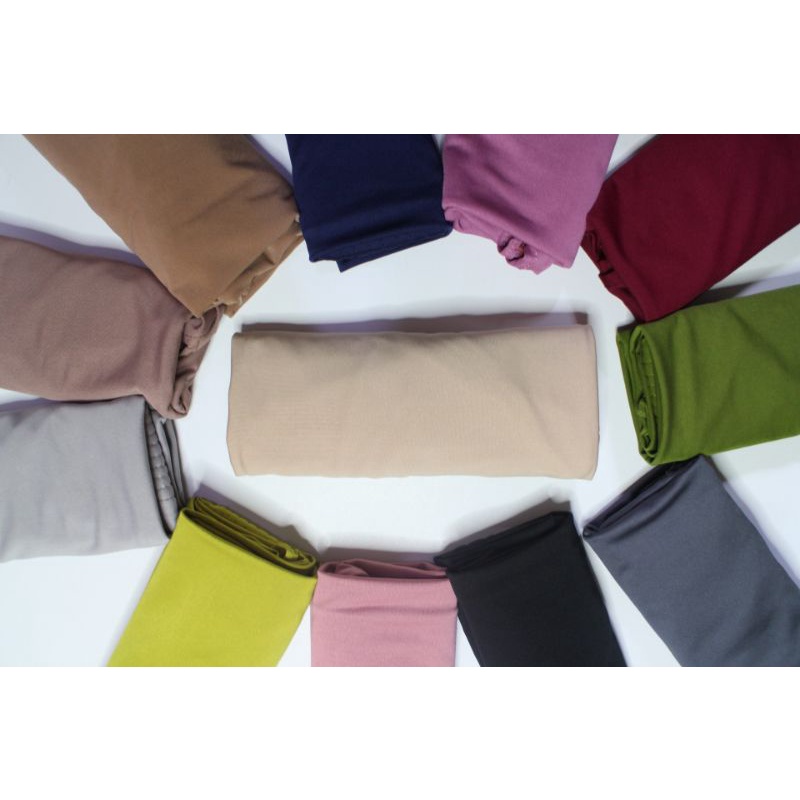 Hijab Alea Instan Hijab Bergo Sport Olahraga Size L Jersey Premium-Alea Cream