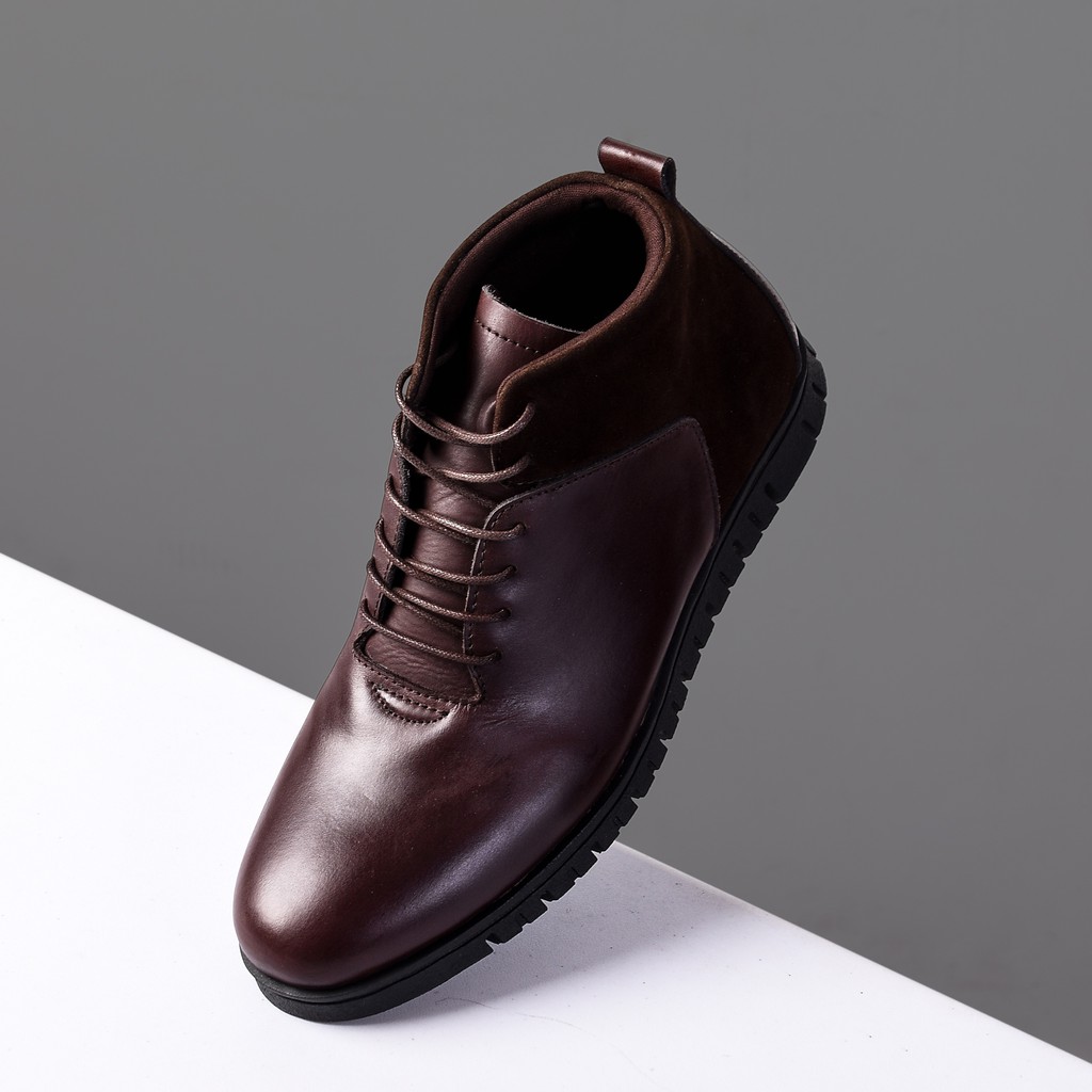 ZEALAND BROWN |FORIND x Kenzio| Sepatu Kulit Boot Vintage Klasik Pria Cowok Original Lokal Footwear