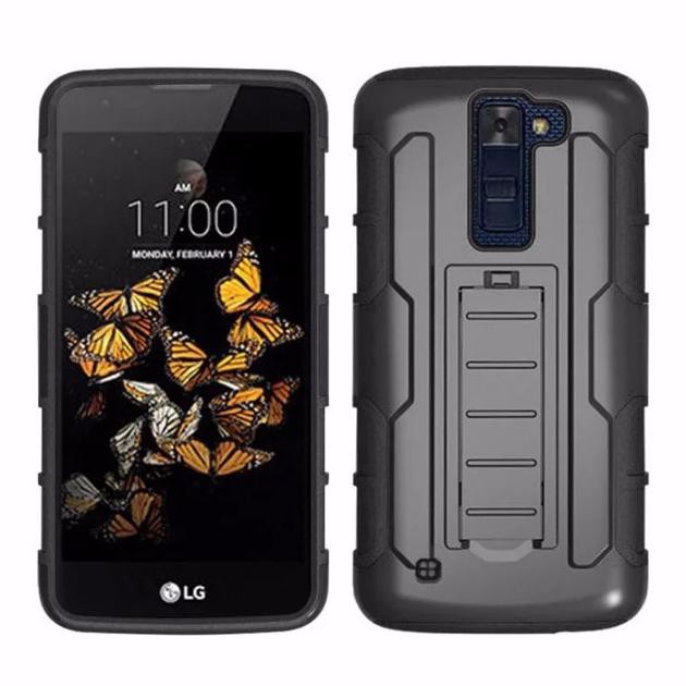 CASING HP LG K8 K350 K350E K350N HARD CASE FUTURE ARMOR KICKSTAND COVER