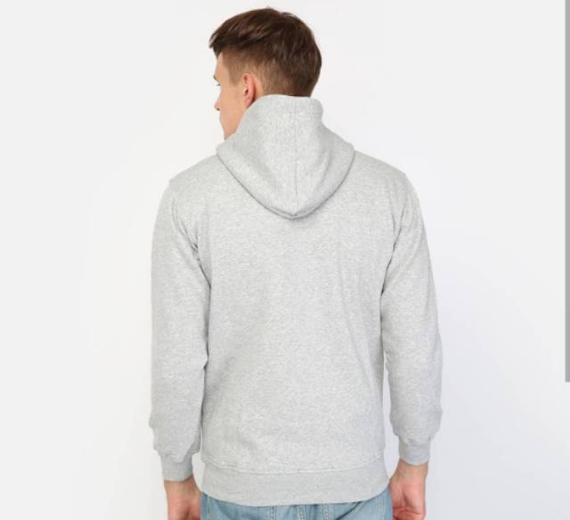 Jaket Sweater Polos Pria Wanita Hoodie ZIPPER Abu Misty Disrto murah