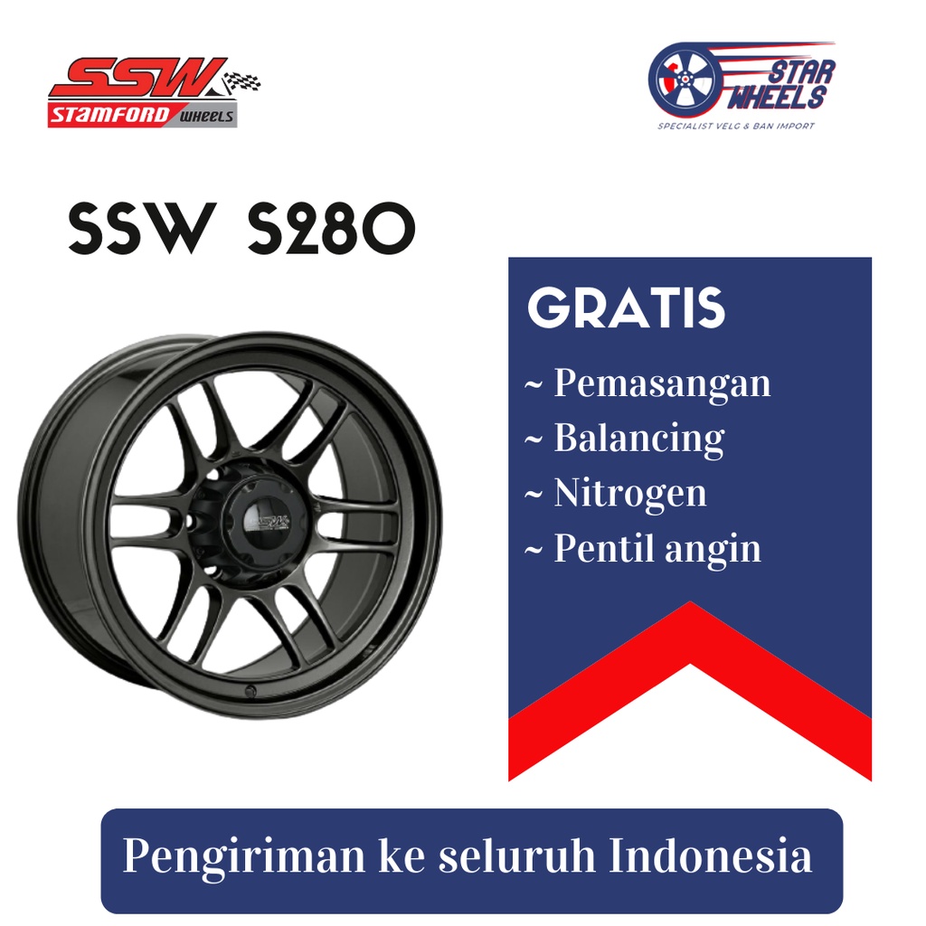 Velg Mobil SSW S280 R18 x9,5 6X139,7 +25, (BKM,GMD,BUGM,ABDS,HS,WH)