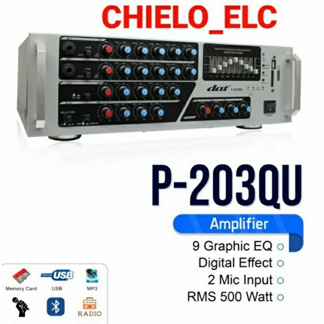 AMPLI DAT P203QU AMPLIFIER DAT P 203 QU AMPLI BLUETOOTH DAT P203 QU DAT P 203QU ORIGINAL