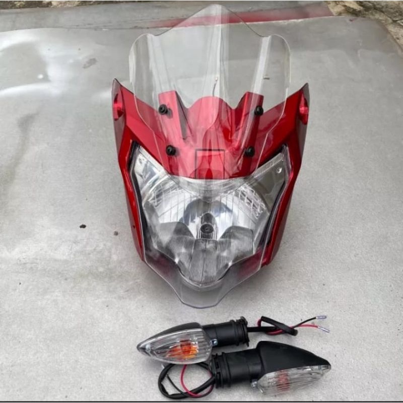 Batok Kepala Depan Reflektor Lampu Yamaha Vixion New Advance PNP Vixion Nvl Kualitas Terbaik - Merah