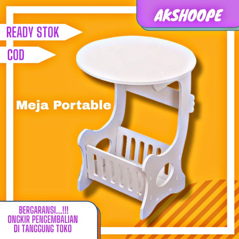 Meja Portable Ngopi Bulat samping sisi / Small Round Coffee Table