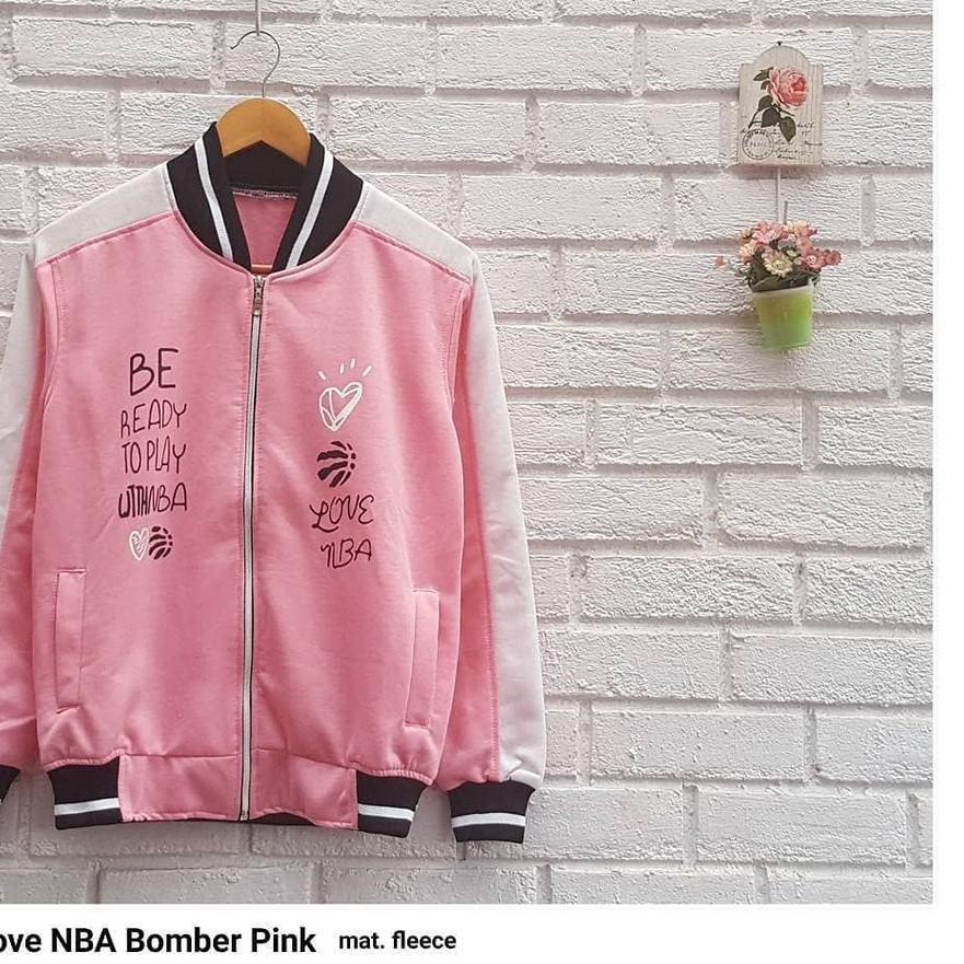 Promo new Year[RA-129]Jaket Bomber Wanita - Love NBA Jaket