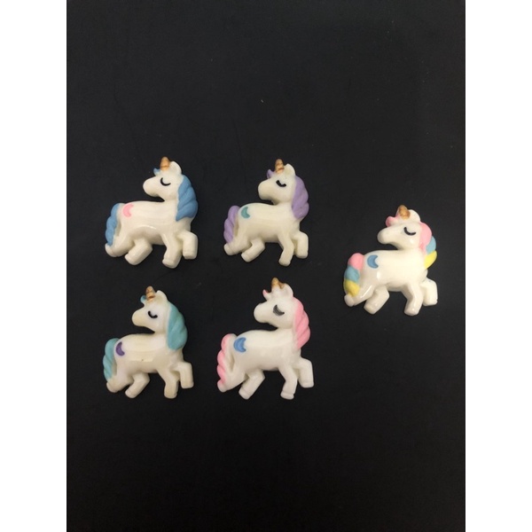 charm unicorn charm resin ornament slime aksesoris slime Hiasan slime