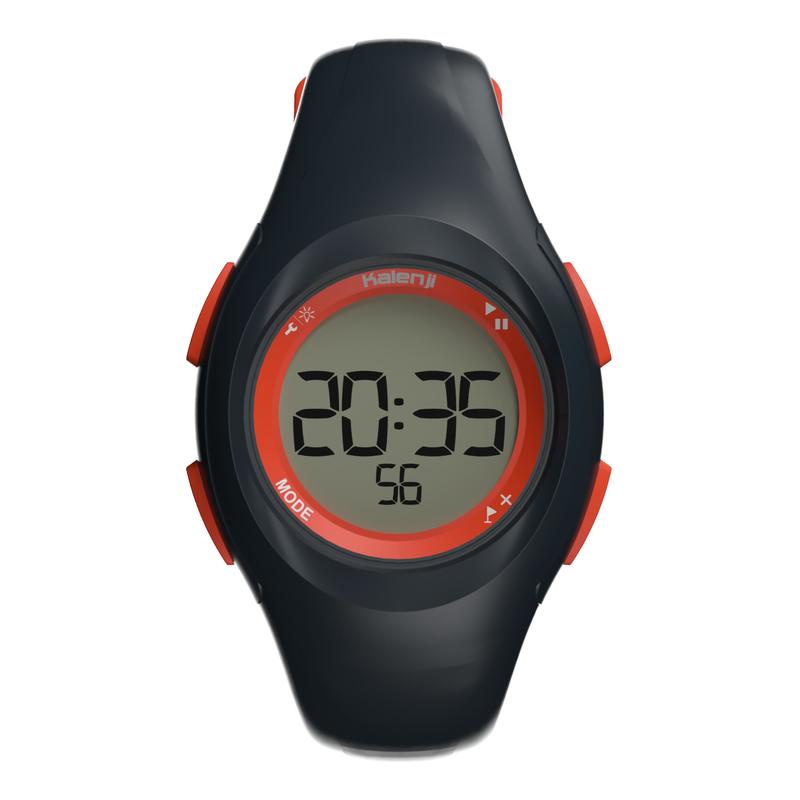 KALENJI W200S Jam Tangan Digital Timer Olahraga Wanita Dan Anak Original - Biru Orange