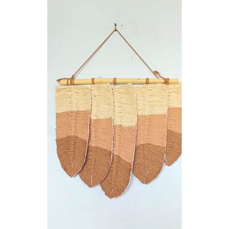 READY STOK) macrame Hiasan dinding daun / macrame wall hanging (HD 063)