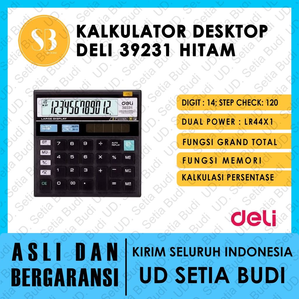 Kalkulator Desktop Deli 39231 asli dan bergaransi