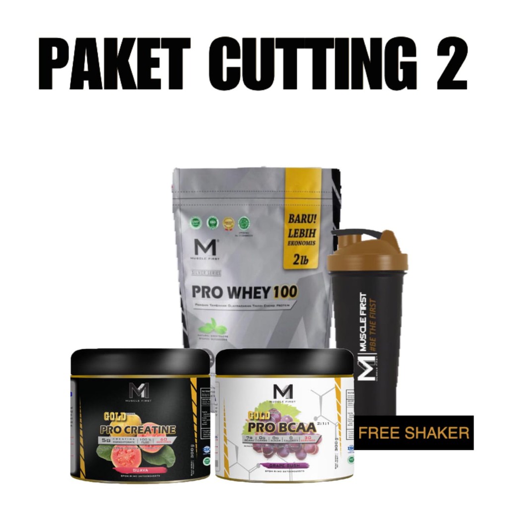 Jual Musclefirst Paket Cutting 2 (Whey100 2lbs,Creatine,BCAA,FREE