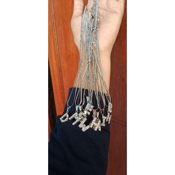 Kalung stanlees sdh +bandulan huruf/bisa request bandulan huruf