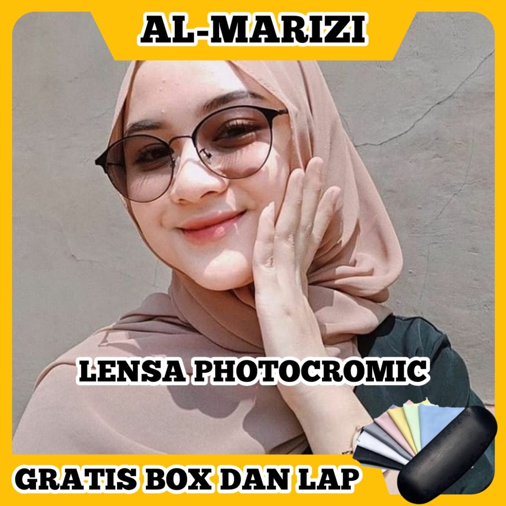 KACAMATA LENSA PHOTOCROMIC - LENSA BERUBAH WARNA  - KACAMATA MINUS - GRATIS BOX DAN LAP