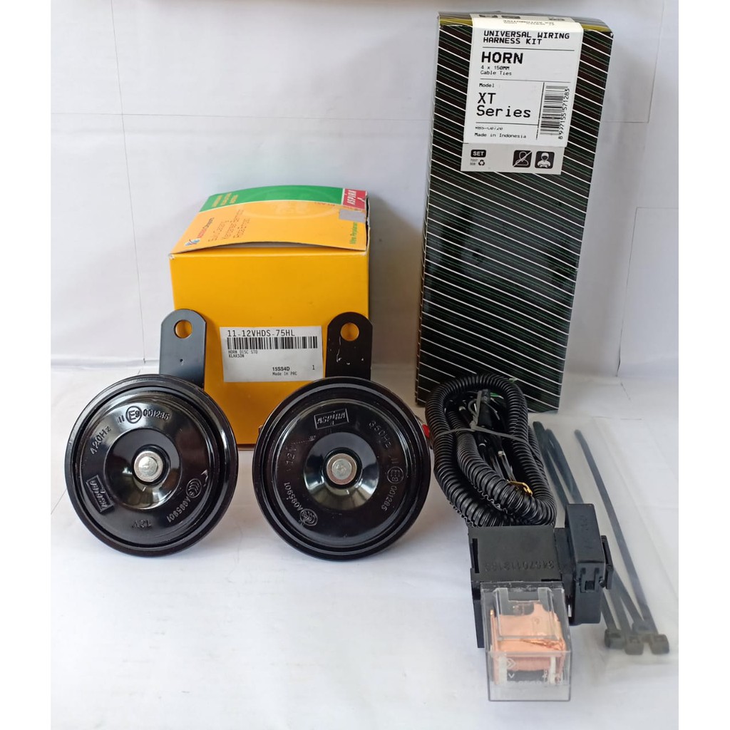 PAKET KLAKSON DISK ASPIRA 11-12VHDS-75HL - RELAY KLAKSON SET MX