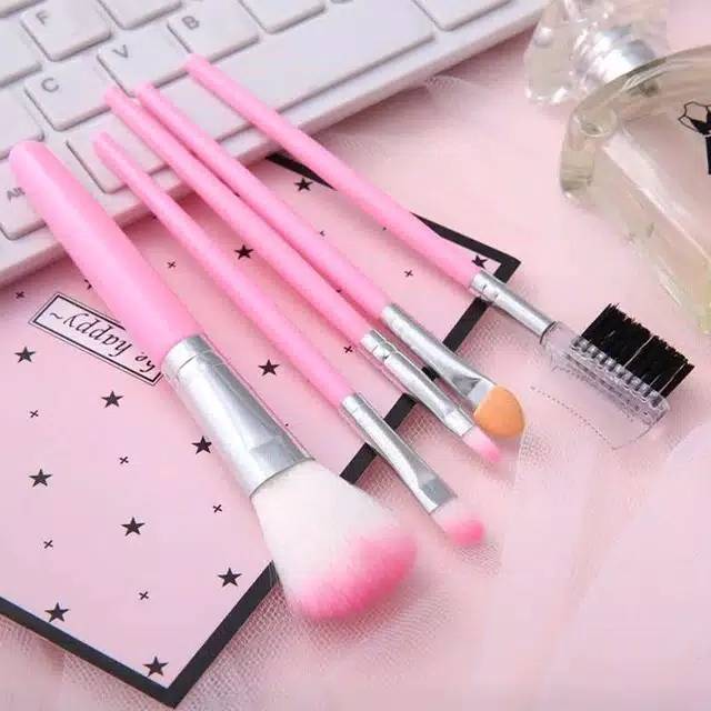 Kuas Make Up Set isi 5 Pink