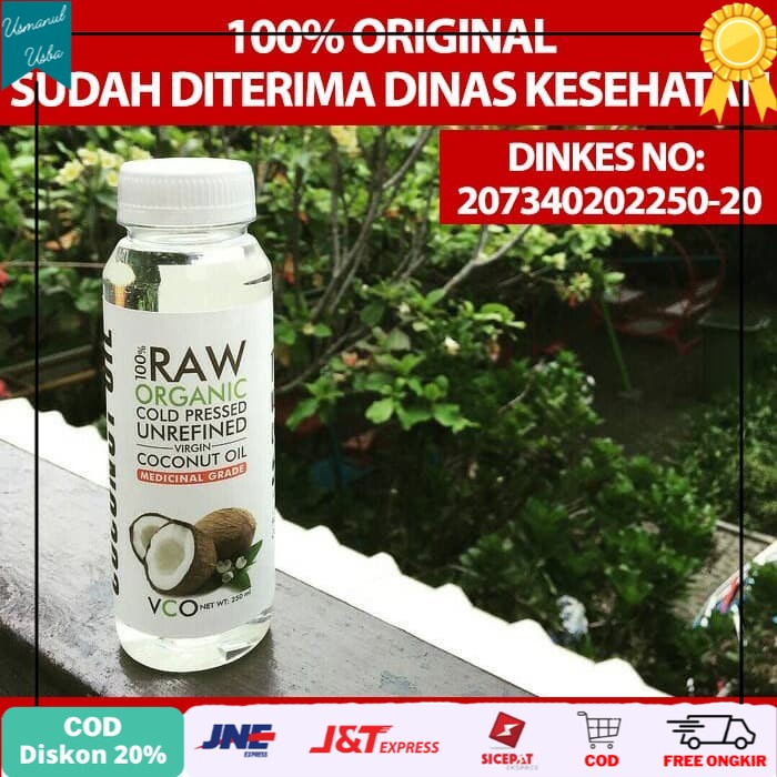 

◾COD◾ Minyak Kelapa MURNI Skinny Raw VCO Organic Coconut Oil Organic - minyak