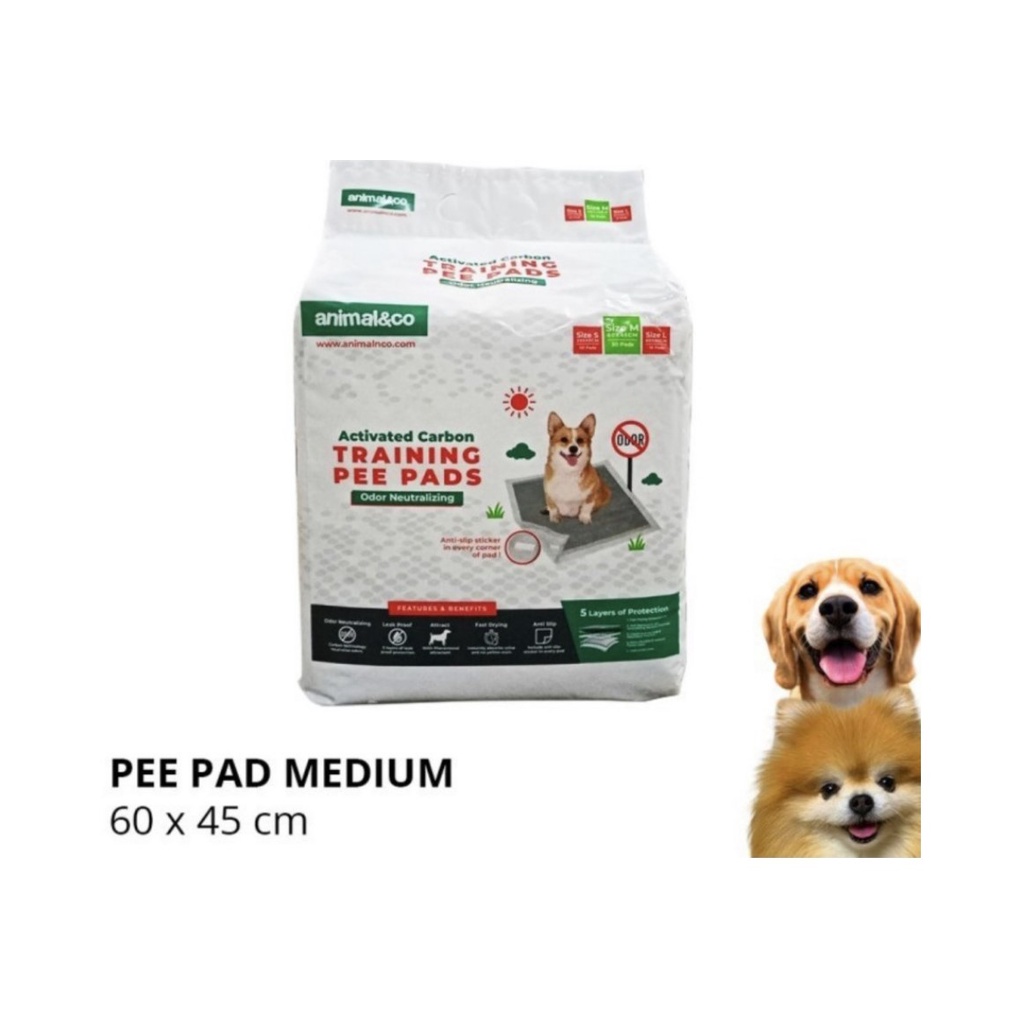 Animal&amp;Co Carbon Pee Pad Alas Pipis Kucing Anjing 60x45 isi 30Pcs Underpad Under Sensi Perlak