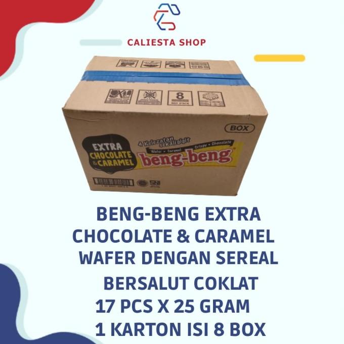 

Beng-Beng Extra Chocolate & Caramel 17 pcs x 25 gram (1Karton x 8 Box)