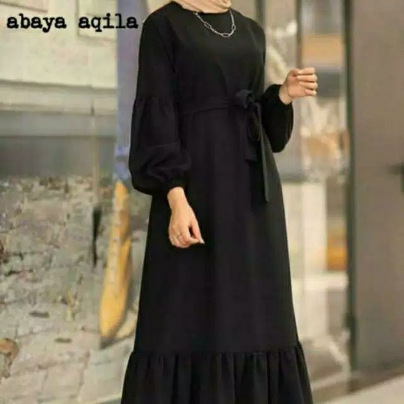 GALLERY EXCLUSIVE ABAYA HITAM AQILA