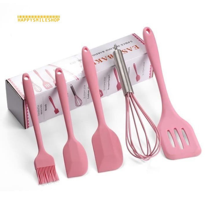 Spatula Silikon Set 5in1 - Spatula Silikon Baking Set 5 Unsetil