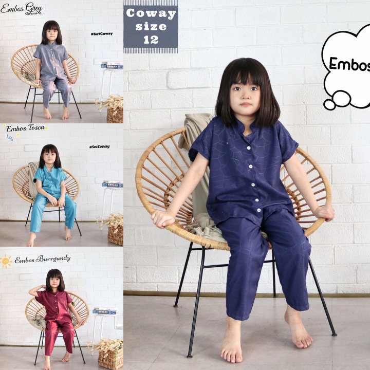 IZANY Piyama Anak / CP Anak Coway size 12 Embos