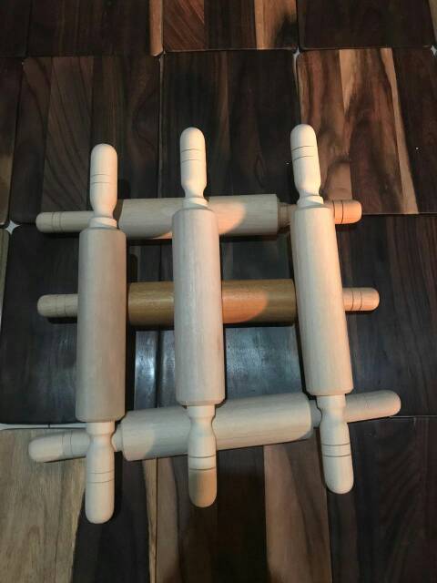 rolling pin kayu putar gilingan penggilas adonan gilingan penggilas kayu putar