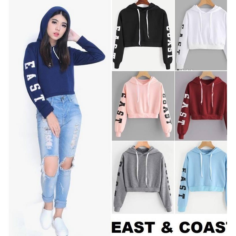 BESS - Sweater Hoodie Crop EAST COAST