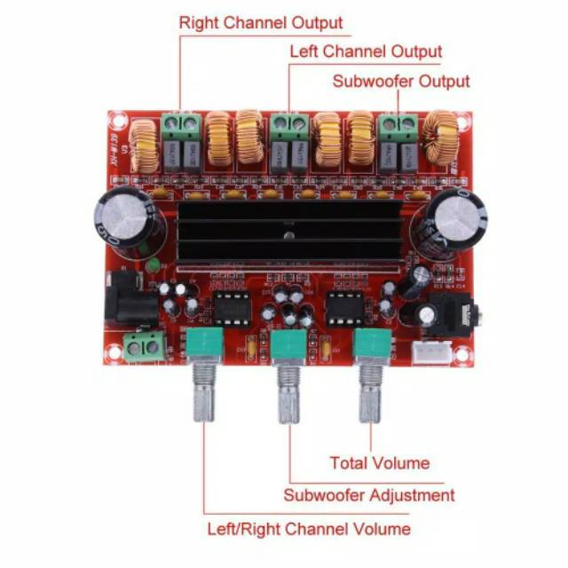 Kit amplifier TPA3116D2 class d 2x50 watt + 100 watt subwoofer power