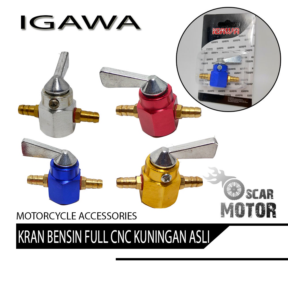 KRAN BENSIN CNC KUNINGAN TEMBAGA ASLI UNIVERSAL KERAN RX KING SUPRA DL motor