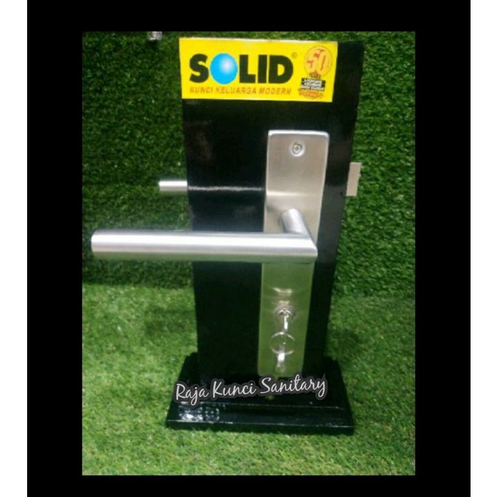 Paket Handle Solid HP 61.41/Kunci Pintu Solid Stainless (KOMPLIT)