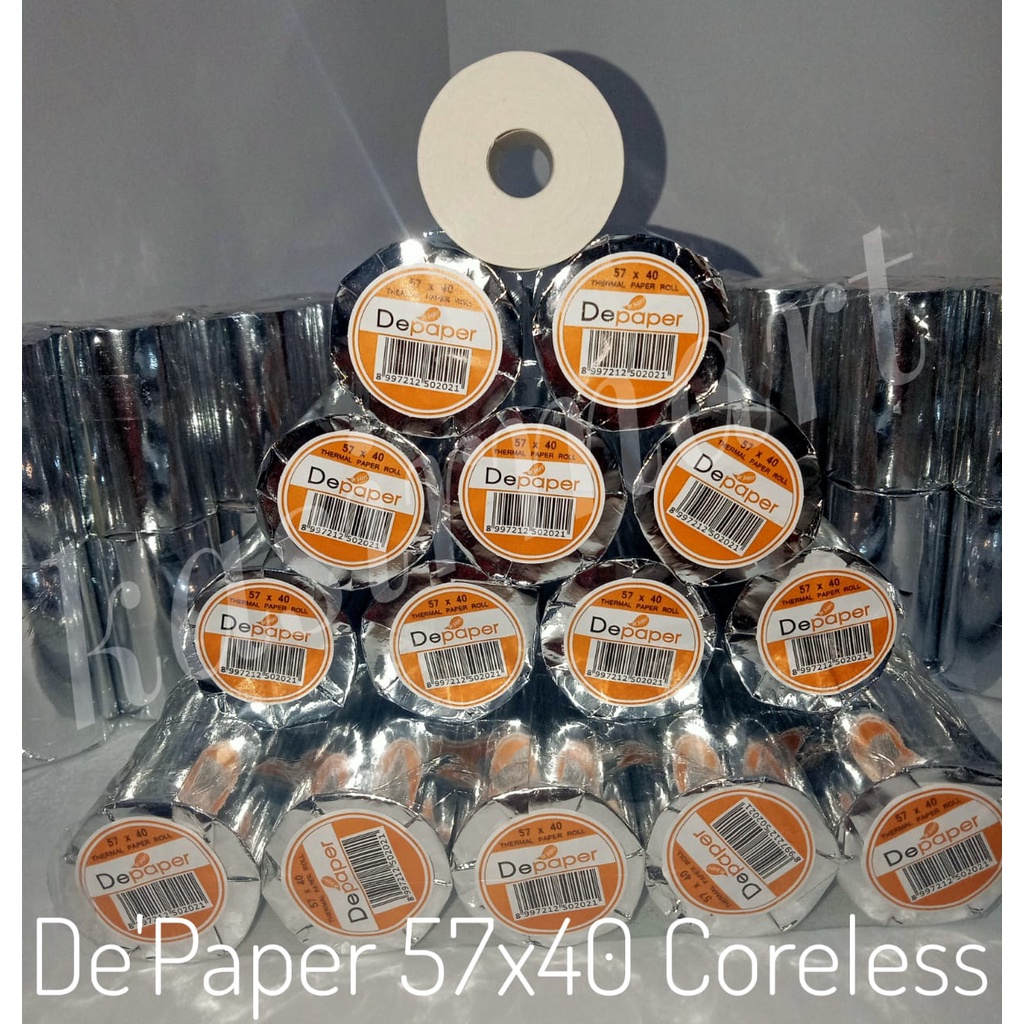 Kertas Thermal Depaper 58x40/58x37/57x40/57x37 mm Struk Thermal Mini Printer Bluetooth 58mm
