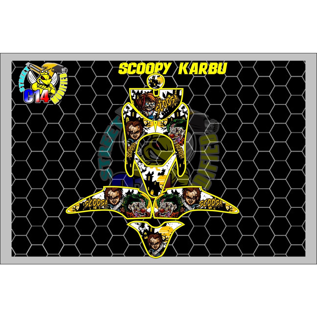 STICKER DECAL/FULL BODY SCOOPY KARBU
