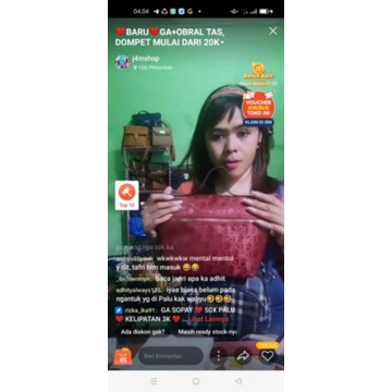 link live tas make up Dior merah