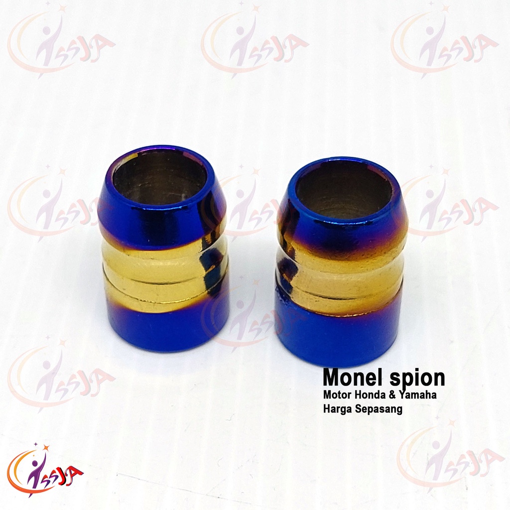 Monel Spion/cover baut spion spion/tutup baut spion/tutup tangkai spion model twotone bakaran isi 2 biji(sepasang)