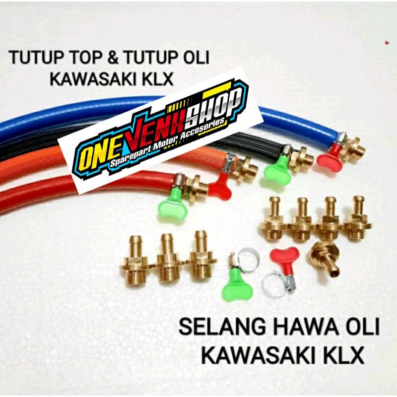 TUTUP OLI HAWA DAN TUTUP TOP HAWA UNTUK KLX, DTRACKER TUTUP OLI DAN TOP SELANG HAWA RACING