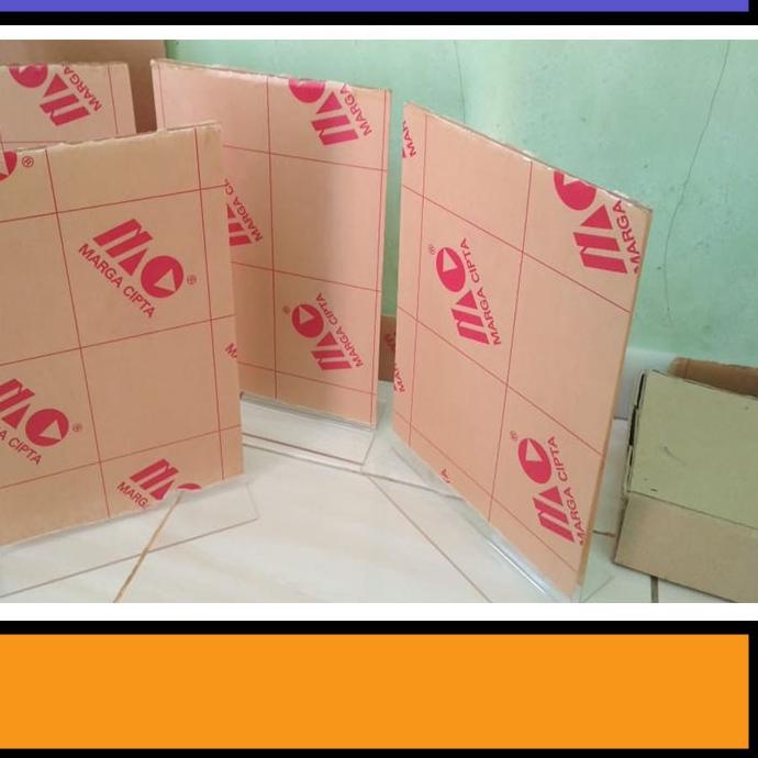 

❃ Display Daftar Menu Bahan Acrylic Ukuran A4 Bentuk L atau bentuk T ➮