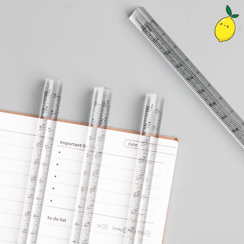 

Penggaris Batang Prisma Triangular Prism Clear Ruler Stick 15cm