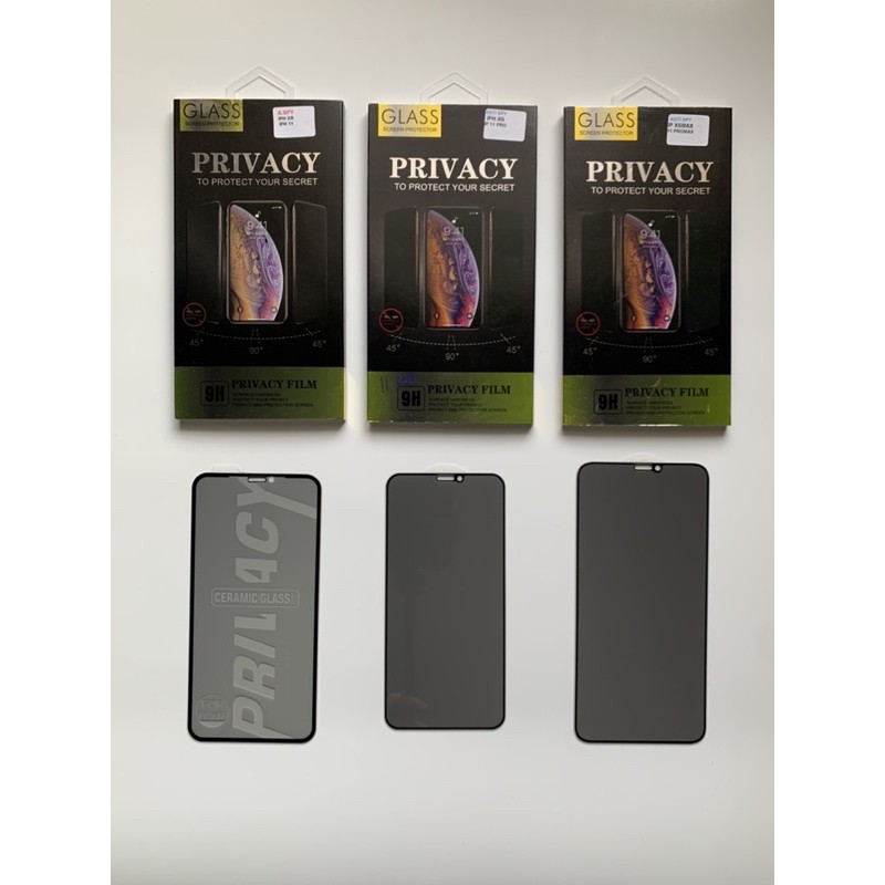 Anti Spy Tempered Glass Iphone XR XS XS MAX 11 11 PRO MAX Privacy Full Cover Kaca Premium Anti Gores
