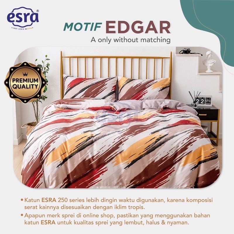 Sprei Dewasa Motif Edgar / Sprei bahan esra / sprei abstrak
