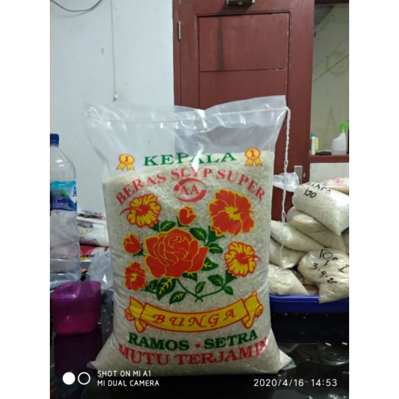 

Beras cap bunga 5 Liter