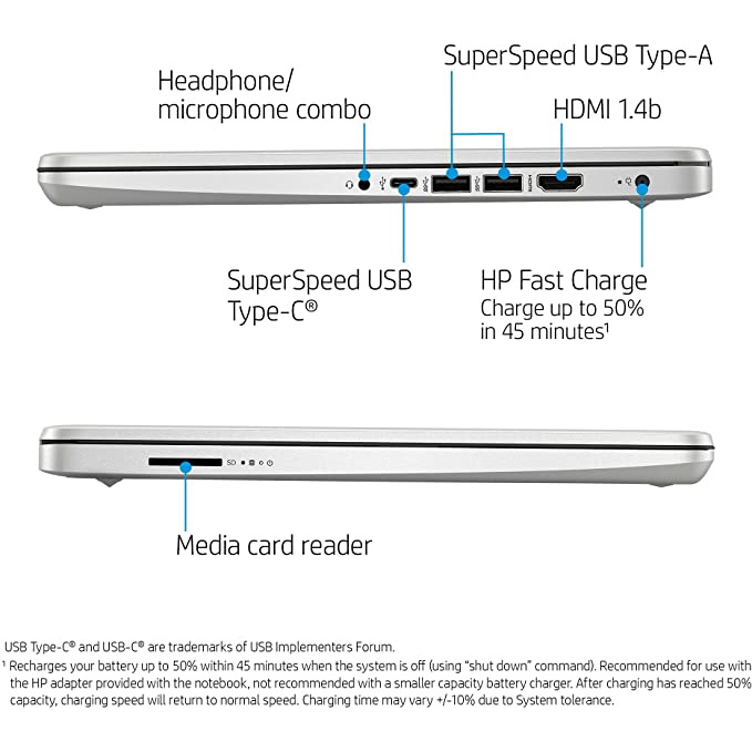 Laptop Murah Hp 14 Core i3 1115G4 RAM 12GB 256GB SSD Windows11 14 Inchi HD