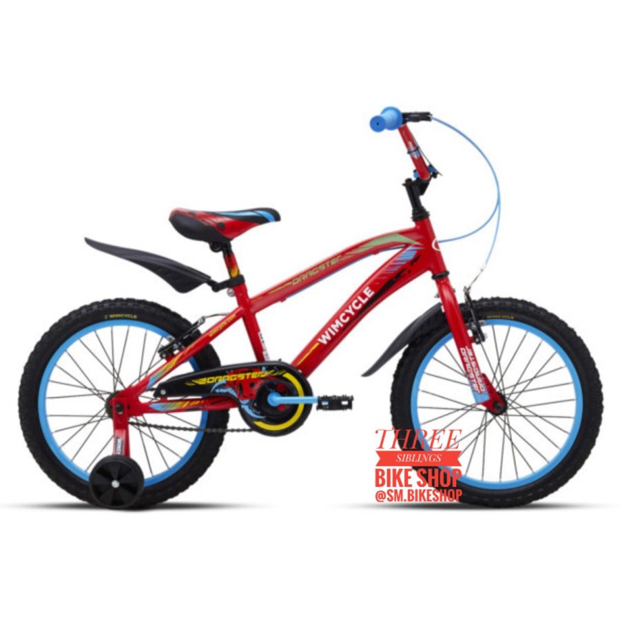 SEPEDA BMX ANAK WIMCYCLE DRAGSTER 18 INCH WARNA MERAH