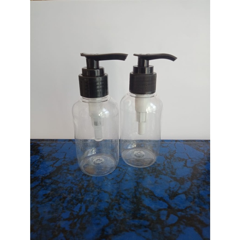 { paket isi 10pcs } BOTOL SBR 100ML PUMPLOTION HITAM BODY NATURAL