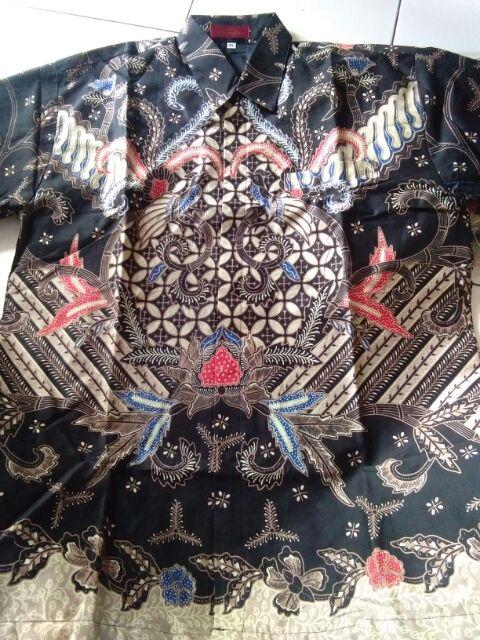 Devadeva Long Kemeja Batik Pria Katun Sragenan Full Furing